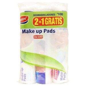 Tippys Make Up 100 Pads 3 Pieces