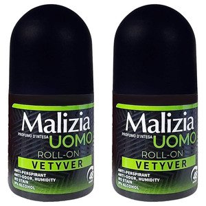Malizia Men Roll On Vetyver 50Ml X2