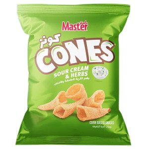 Master Chips Cones Sour Cream & Herbs 30G