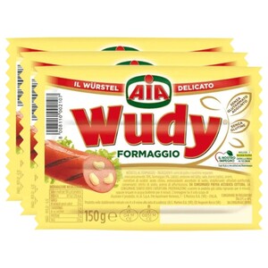 Aia Wudy Sausages Cheese 150G X3
