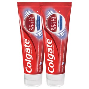 Colgate Toothpaste Optic White Instant 75Ml X2