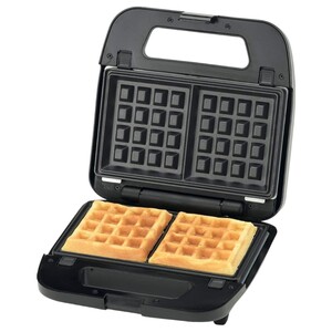 Kenwood 3 In 1 Sandwich Maker Toasted Sandwiches And Waffle Smm02.000Si, 750W Black Metal