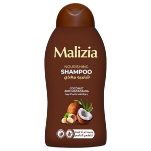 Malizia Shampoo Coconut & Macadamia For Fine Flat Hair 400Ml