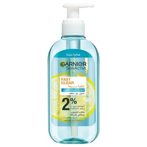 Garnier Fast Clear Gel Wash 2% Salicylic Acid & Vitamin C Anti-Acne 200Ml