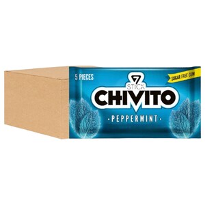 Chivito Gum Peppermint Sugar Free 5 Pieces 8.5G X24
