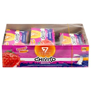 Chivito Gum Strawberry Sugar Free 5 Pieces 8.5G X24