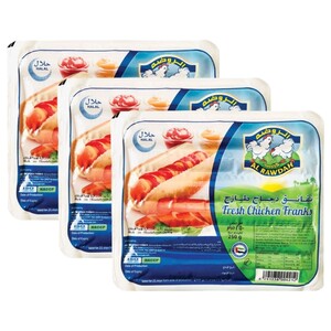 Al Rawdah Fresh Chicken Franks 250G X3