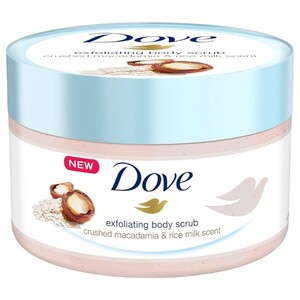 Dove Body Scrub Macadamia & Rice Milk 225Ml