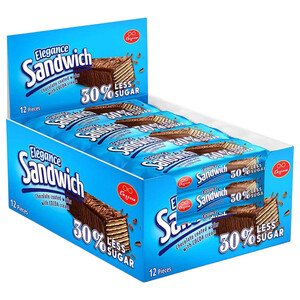 Elegance Sandwich 30% Less Sugar 50G X12