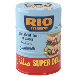Rio Mare Light Meat Tuna Sandwich In Water 160G X3