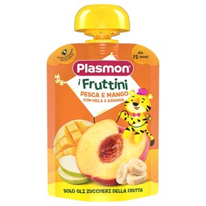Plasmon Fruit Juicer Toddler Pouches Peach And Mango 130G
