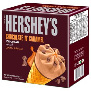 Hershey's Ice Cream Cone Chocolate And Caramel 100Ml X4