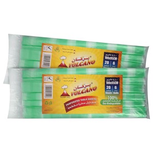 Volcano Table Sheets Perforated 100 X 95 Cm 20 Sheets 6 Rolls X2