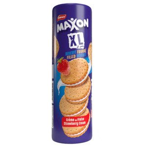 Maxon Xl Filled Biscuit Strawberry Flavored Cream 400G