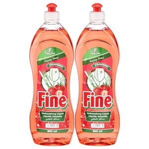 Fine Dishwashing Liquid Strawberry 800Ml X2