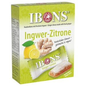 Ibons Ginger Candy Lemon Vegan & Gluten Free 60G