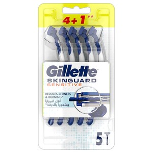 Gillette Disposable Razor Skinguard Sensitive 4+1 Pieces