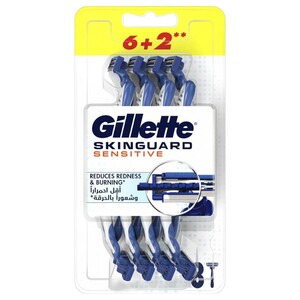 Gillette Disposable Razor Skinguard Sensitive 6+2 Pieces