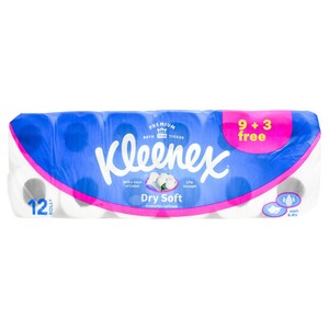 Kleenex Toilet Paper Dry Soft 12 Rolls
