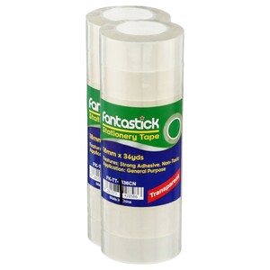 Fantastick Clear Tape 8 Rolls X2