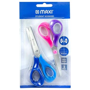 Maxi Student Scissors 5 Inch 3 Pieces