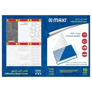 Maxi Clear Self Adhesive Sheet 36Cmx50cm 10 Sheets