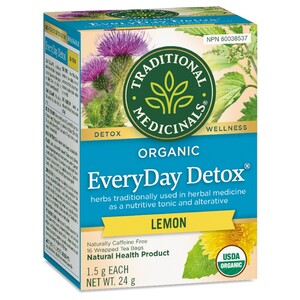 Traditional Medicinals Tea Lemon Everyday Detox Organic 16 Bags 24G