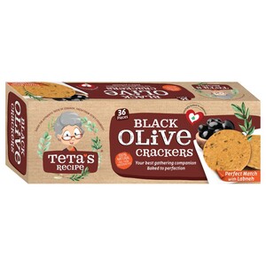 Teta's Recipe Black Olive Crackers 110G