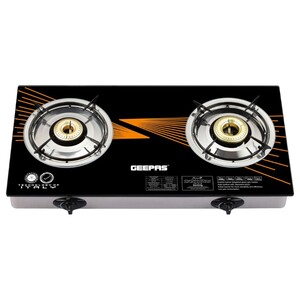 Geepas 2 Burner Tempered Glass Gas Stove Ffd Gk6879