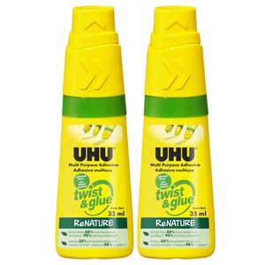 Uhu Twist & Glue Multipurpose Glue 35Ml X2