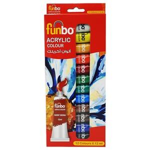 Funbo Acrylic Paint Set 12 Colors