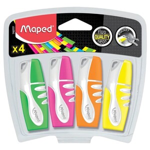 Maped Fluo Peps Pocket 4 Pieces
