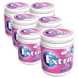 Wrigley's Extra Gum Bubble Mint Sugar Free 60 Pieces 84G X6