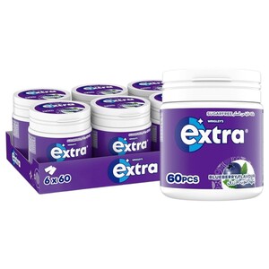 Wrigley's Extra Bottle Chewing Gum Blueberry Sugar Free 60 Pieces 84G