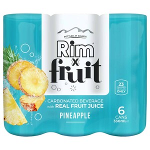 Rim X Fruit Sparkling Water Pineapple 330Ml X6