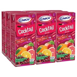 Unikai Juice 100%Cocktail Nectar 250Ml X9