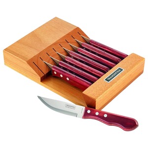 Tramontina Steak Knife Set With Folding Block 8 Pieces