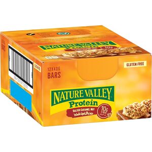 Nature Valley Protein Cereal & Nuts Bars Salted Caramel Gluten Free 40 Gr Outer-12