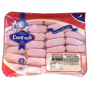 Dewfresh Cocktail Sausages 454G