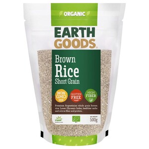 Earth Goods Short Grain Brown Rice Organic 500G