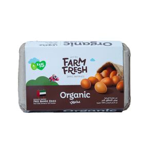 Farm Fresh Free Ranch Brown Large Organic Eggs 15 Pcs