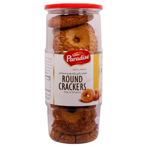 Paradise Round Crackers Sesame 375G