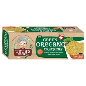 Teta's Recipe Green Oregano Crackers 30 Pieces 90G