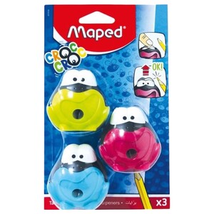 Maped Sharpener 1 Hole Croc Croc Signal (3 Pcs)