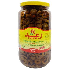 Raad Pickled Sliced Black Olives 1Kg