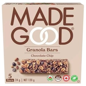 Made Good Granola Bar Chocolate Chip Vegan & Gluten Free 24G X5