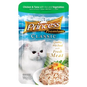 Princess Pouch Chicken, Tuna & Vegetable Green 70G