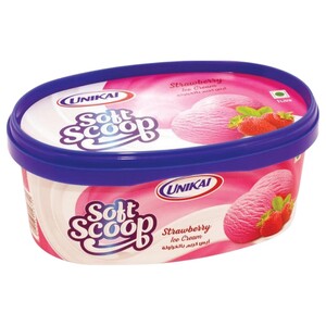 Unikai Soft Scoop Ice Cream Strawberry 1L