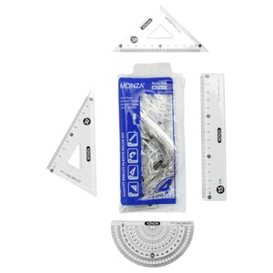 Monza Geometric Ruler Set 15Cm