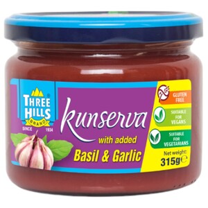 Three Hills Kunserva Basil & Garlic 315G